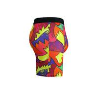 Nouveauté Boxer Homme Tricoté Anti-Bactérien à Motif Géométrique Taille Mi-Haute Élastique Respirant Grande Taille Style Européen et Américain