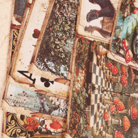 JAI IMAN 12 feuilles de papier A5 et 40 autocollants Wonderland Junk Journal Set Décoration Scrapbooking Fournitures