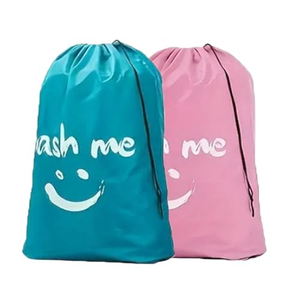 Sac de voyage extra large imprimé et lavable pour vêtements sales, organisateur de linge en nylon avec cordon de serrage pour le camping - Product Image 1