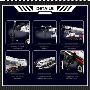 मोल्ड किंग 17075 नं. ltm iio क्रेन ट्रक बिल्डिंग ब्लॉक खिलौने मॉडल प्लास्टिक निर्माण खिलौने मॉडल प्लास्टिक निर्माण खिलौने लड़कों के लिए ब्लॉक - Product Image 4