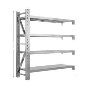 Étagère de rangement robuste en acier inoxydable à 4 niveaux réglables, type autoportant, pour garage et atelier - Product Image 3