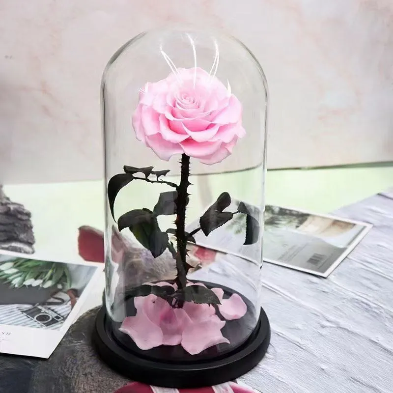 2022 Customize All Colors Rose GIFT Factory Customized Flower Arrangement Gift Forever Eternal Preserved Roses In Glass