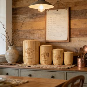 Urne commémorative pour animaux de compagnie en bambou écologique de luxe pour chiens et chats, conteneur portable pour cendres et fleurs séchées - Product Image 6