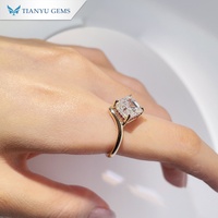 Bague Tianyu Gems sur mesure avec diamant de laboratoire taille Asscher et halo de rubis, en or 14 carats, cadeau d'anniversaire pour femme, bijoux