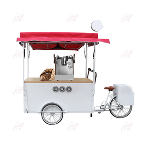 Kiosque de restauration rapide commercial personnalisé, kiosque mobile multifonctionnel pour café/frites, chariot de nourriture, vélo <span class=keywords><strong>cargo</strong></span> pour gaufres - Product Image 5
