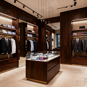 Clothing Store Garment Rack High Quality <b>Wood</b> <b>Clothes</b> Rack For Clothing Store Interior Design - Product Image 1