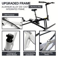 Vélo aquatique SUP à une place avec cadre en aluminium et tapis flottant avant, pliable, pour parc aquatique, de Lumark (Chine)