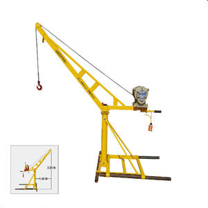 رافعة صغيرة تستخدم في الهواء الطلق, 360 درجة تدوير 500 كجم 1000 كجم 2000 كجم رافعة صغيرة للاستخدام الخارجي رافعة محرك صغيرة مواد البناء رافعة ونش - Product Image 3