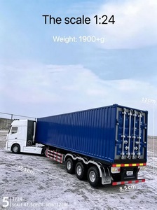 1/24 alliage conteneur cargo simulation logistique transport véhicule modèle voiture remorque semi-remorque conteneur moulé sous pression camion jouets - Product Image 4