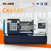 Tour CNC horizontal à lit plat haute précision à un seul brocheur TENAKS GSK économique et robuste CK6140 pour l'usinage des métaux