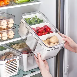Refrigerator Organizer Bins Fridge Storage Clear Produce Saver Food Vegetable Fruit Storage Containers Keep Fresh