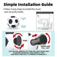 Lot de ballons de football lumineux à détection de mouvement avec son et lumières colorées, 15 cm – Jouet d'entraînement extérieur pour enfants