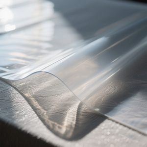 소프트 PVC 슈퍼 클리어 투명 롤 필름 투명 식탁보 생산 원료 - Product Image 2