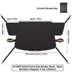 Universal Magnetic <b>Car</b> Windshield Cover Front Windshield Shade with Rear <b>Mirror</b> Cover for All Seasons Sedan Vehicle - Product Image 6