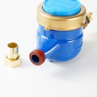 Precio directo de fábrica Medidor de agua de latón de hierro Multi-jet 1/2 "para propiedades comerciales Medidor de agua DN15