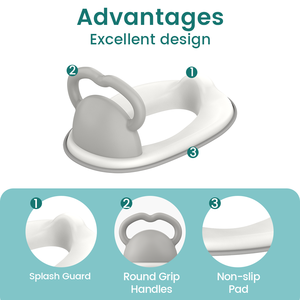 Asiento de entrenamiento para ir al baño reversible para niños pequeños con cojín suave y diseño de doble uso para practicar en el baño - Product Image 4