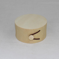 Boîte à thé en bois poli ronde pas chère, écologique, légère, en bois courbé, pour emballage cadeau