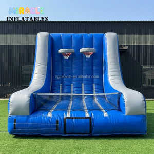 Terrain <span class=keywords><strong>de</strong></span> jeu <span class=keywords><strong>gonflable</strong></span> <span class=keywords><strong>professionnel</strong></span> en PVC à double piste pour le basketball, grande <span class=keywords><strong>aire</strong></span> <span class=keywords><strong>de</strong></span> <span class=keywords><strong>jeux</strong></span> interactive avec souffleur d'air - Product Image 4