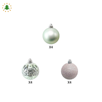 Ensemble de boules de noël, décorations pour la maison, ouvertes, vert menthe, personnalisé, design et populaire, pièces