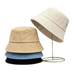 Wholesale Blank Corduroy Bucket <b>Hats</b> Unisex Summer Travel <b>Beach</b> Fisherman Cap <b>for</b> Men <b>Women</b> Teens Promotion Gift - Product Image 1
