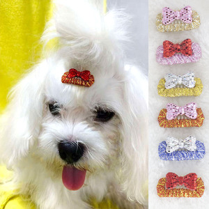 Pinza para el pelo de perro estilo princesa europea americana, de lana, para Maltese/Yorkshire Terrier, pinza pequeña para el pelo de mascotas - Product Image 1