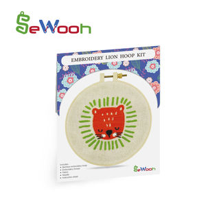 Kits de <span class=keywords><strong>broderie</strong></span> personnalisés avec motifs et Instructions, bricolage de points de croix pour débutant, incluant des cerceaux - Product Image 5