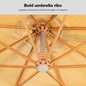 Sombrilla de Jardín Tipo Pagoda con Poste Lateral de Aluminio Resistente, Sombrilla de Playa, Sombrilla de Patio Exterior Impermeable, Diseño Moderno - Product Image 4