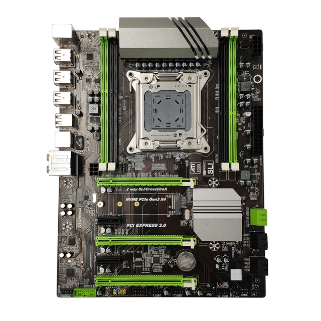 New Desktop X79 Turbo Motherboard Golden LGA2011 ATX USB3.0 SATA3 PCI-E NVME M.2 SSD Support REG ECC Memory Xeon E5 Processor