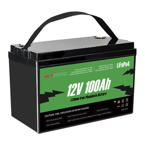 Victpower <b>12V</b> 100Ah/200Ah LiFePO4 <b>Battery</b> Pack Deep Cycle <b>Lithium</b> Iron Phosphate <b>Battery</b> with BMS for Solar RV Marine Golf Cart - Product Image 1