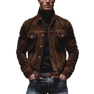 <span class=keywords><strong>Giacca</strong></span> da <span class=keywords><strong>Uomo</strong></span> Europea e Americana Autunno-Inverno, Nuova Collezione con Tasche, in Velluto a Coste, Maniche Lunghe, Risvolto a <span class=keywords><strong>Righe</strong></span> - Product Image 5