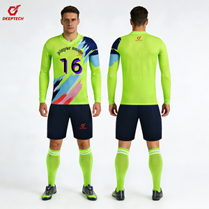 Conjunto de Uniforme Deportivo Personalizado al por Mayor para Clubes Deportivos, Impresión por Sublimación <span class=keywords><strong>Digital</strong></span>, Uniforme de Entrenamiento de Fútbol, Equipación de Fútbol para Hombre - Product Image 2