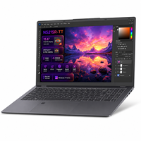Ordinateur portable fin de 15,6 pouces avec Windows 11, processeur AMD Ryzen 5 PRO 6650U, 16 Go de mémoire LPDDR5, charge rapide 65W Type C PD, mini ordinateur portable portable
