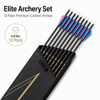 Flèches légères et durables en carbone pur ID 4,2 mm 6,2 mm, personnalisées, pour tir à l'arc recurve et chasse, avec pointe en acier