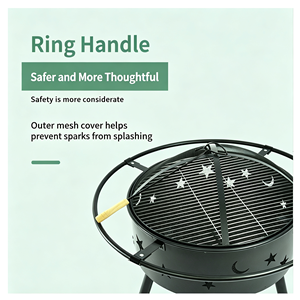 Poêle de <span class=keywords><strong>camping</strong></span> portable et chauffe-terrasse extérieur facile à assembler pour la cuisson en plein air et le chauffage de la cour - Product Image 3