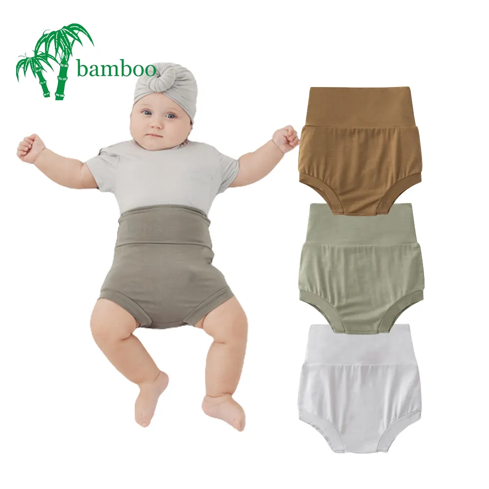 מכנסי ספורט תינוק לתינוקות מכנסי ג 'ק פעוטות במבוק תינוק נשיפה בגדים מותניים גבוה