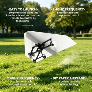 Nouvel <span class=keywords><strong>Avion</strong></span> <span class=keywords><strong>en</strong></span> <span class=keywords><strong>Papier</strong></span> Télécommandé 2026, Facile à Assembler, Idéal pour les Projets Scientifiques des Enfants et le Plaisir de l'Aviation <span class=keywords><strong>en</strong></span> Plein Air. - Product Image 1