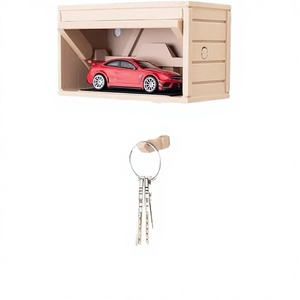 Portachiavi Fantasy Garage in Legno, Scatola Portaoggetti Moderna da Parete per Ingresso, Corridoio, Ufficio, Cucina, Appendi Chiavi - Product Image 6