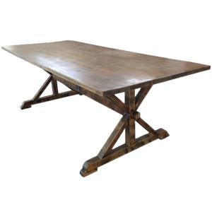 Sunzo meuble tréteau français <span class=keywords><strong>Table</strong></span> de salle à manger ferme <span class=keywords><strong>Table</strong></span> de mariage pliante en bois - Product Image 1