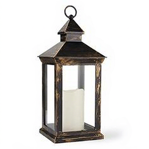 Lanterne suspendue en aluminium durable, fabriquée à la main, avec panneaux en verre transparent pour l'éclairage des bougies, décoration de mariage intérieure/extérieure - Product Image 1