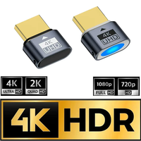 Émulateur EDID pour moniteur virtuel 4K HDR - Adaptateur d'affichage fantôme sans tête compatible X418 prend en charge la résolution 4K