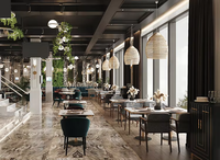 Halbrundes Restaurant Sofa Hotel Lobby Sitz Lounge Esstisch Tisch Set Luxus Cafeteria Möbel Sofas für Cafe Shops