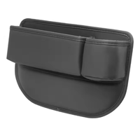 Organisateur universel pour l'espace entre les sièges de voiture, boîte de rangement multifonction en cuir, poche latérale pour ranger portefeuille, clés, cartes avec porte-gobelet