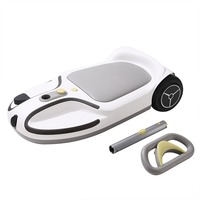 Voiture électrique rose 24V2A pour enfants, style trottinette, jouet à roulettes avec lumières LED, charge 100kg, anti-retournement, kart de drift