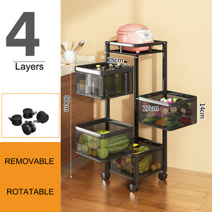 Giá để đồ nhà bếp xoay đa năng, di động, nhiều tầng, để rau củ quả - Product Image 4