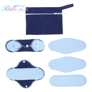 8 pièces/ensemble <span class=keywords><strong>lavable</strong></span> polaire PUL réutilisable période menstruelle tampons ailé culotte doublure fuite garde Super absorption <span class=keywords><strong>serviette</strong></span> hygiénique - Product Image 5