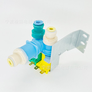 K-75718-AM วาล์วน้ำเข้าตู้เย็น 4517 ไฟฟ้าสามทางพร้อมขั้วต่อสีฟ้าสีเขียวสีเหลืองสำหรับตู้เย็น - Product Image 3