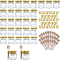 Bouteille de miel de 25 ml et 45 ml pour l'exportation, cadeau de mariage, petite capacité, distributeur de confiture, pot scellé, usage agricole