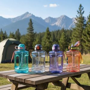 Best-selling 1000-2500ml Multi-functional Sports Ton Barrels Customizable <b>Straw</b> Water Bottles, High-quality Bottle Caps Portable - Product Image 2