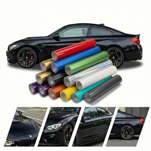 Rouleau de film vinyle pour voiture avec options de motifs et revêtement couleur bonbon, pour carrosserie complète, 1,52 x 15 m, Noir Violet Nuit, Personnalisable - Product Image 4