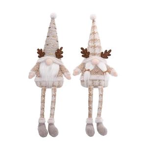 Whimsical <b>Large</b> Christmas <b>Gnome</b> Couple 60cm Sitting Elf Toy Home Office Festive Ornament - Product Image 2
